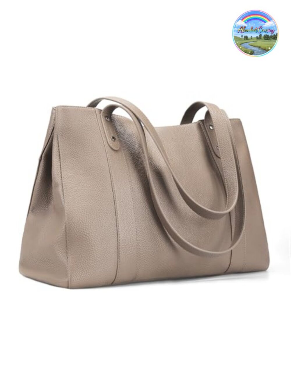 Genuine Leather Laptop Tote Bag for Women Work Shoulder Handbag